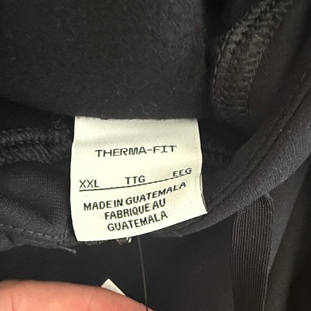 Nike Black Therma-Fit Performance Jacket with a hood Size XXL - Picture 10 of 17